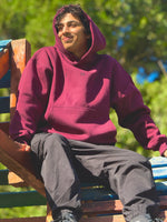LINE –Burgundy Premium Howdy Oversized Hoodie